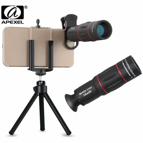 Lensa HP Zoom Telephoto 18x + Tripod Mini APEXEL