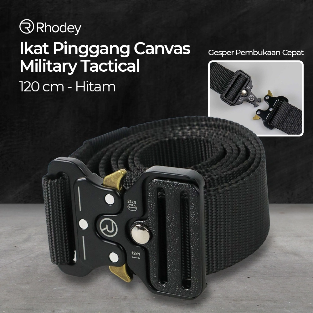 Ikat Pinggang Pria Canvas Military Tactical Rhodey