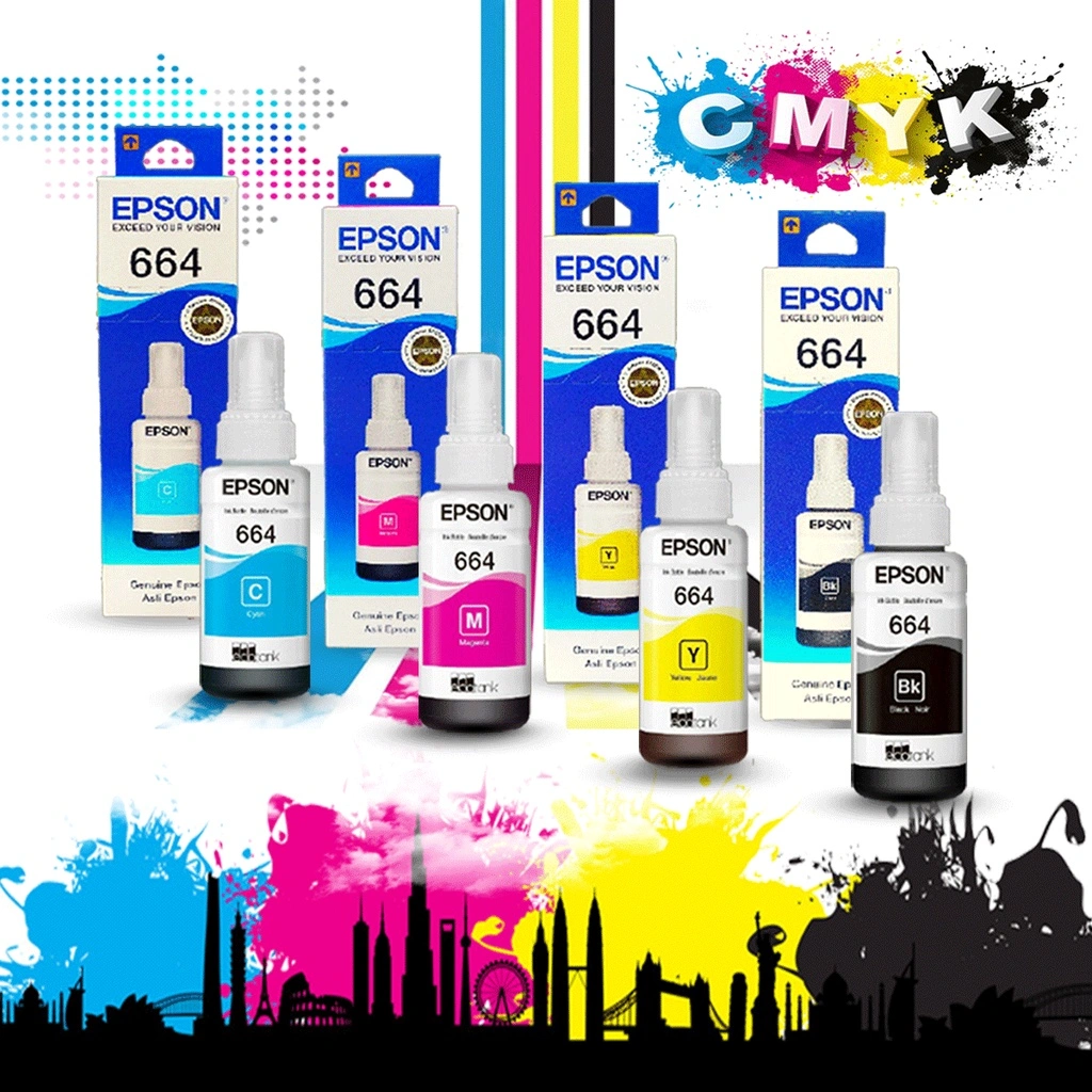 Tinta PRINTER  664 ALL SERIES L360 L120 L110 L210 L220 L310 L850 L805 L1800 L800 L362 L365 L365 L366 L375