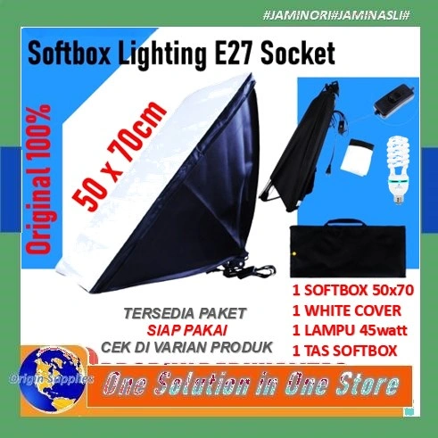 Payung Softbox Lighting Reflektor E27 Socket Universal Studio Photo