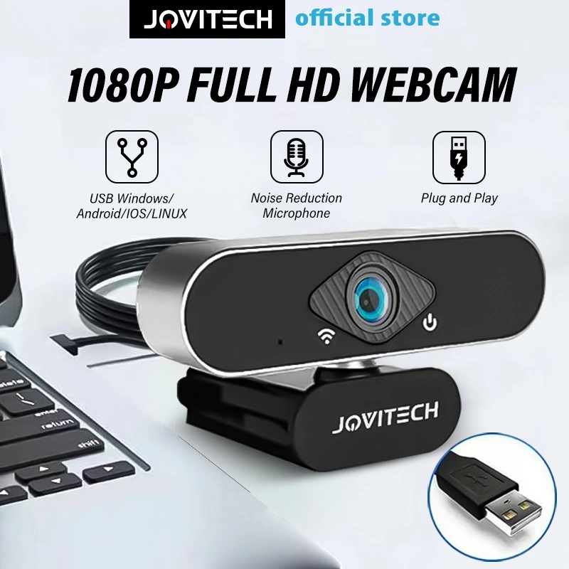Jovitech Webcam Laptop 1080P USB Kamera PC 4K Full HD Camera Webcast Live Broadcast Video Meeting Camera - CM08