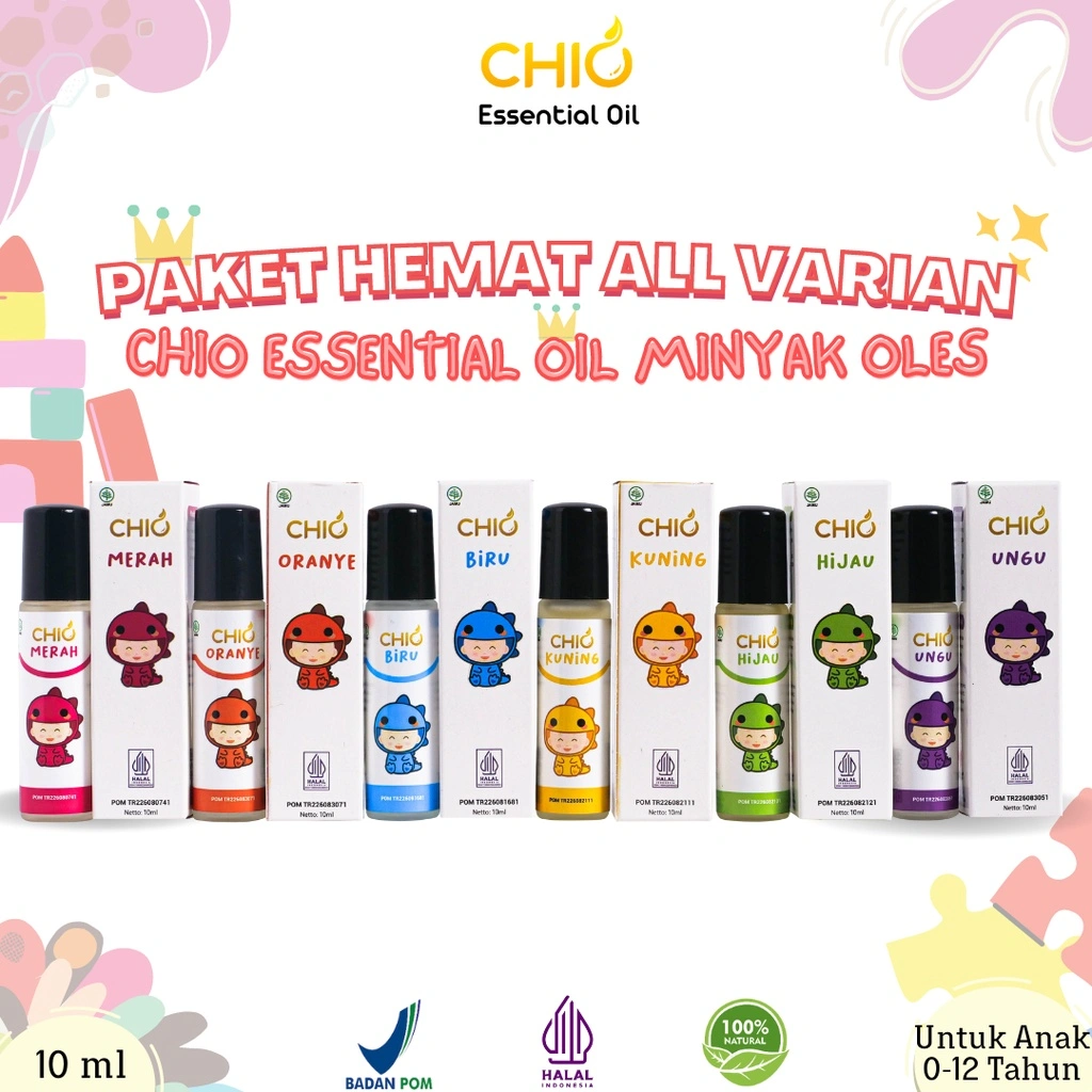 Chio Roll On Baby Essential Oil Baby and Kid Kemasan Dino
