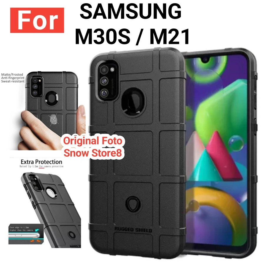 Case Samsung M30S M21 Case Rugged Shield Armor Softcase Casing