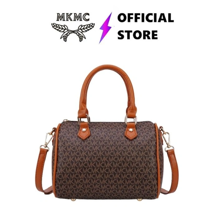 MKMC Tas Speedy Import Wanita Tas Selempang Kondangan Elegant Hand Bag Monogram Kulit Terbaru Sling Bag Korean style Top Handle Bag Make Up Wanita Tas Jinjing Crossbody Make Up Multifungsi Kekinian COD