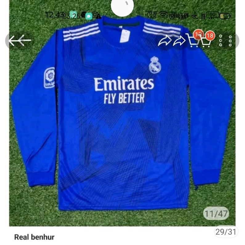 baju bola dewasa lengan panjang