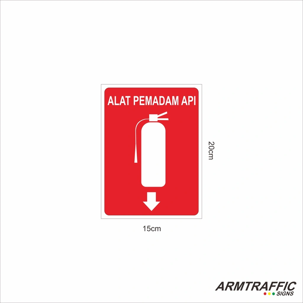 SIGN TANDA RAMBU PEMADAM API 20 X 15 CM