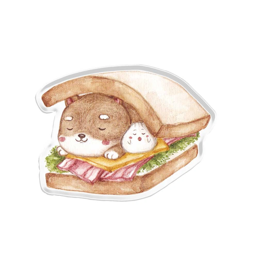Popup Stand Acrylic Phone Holder Docking Smartphone Shibapao Sandwich Acrylic by birgittaadiria,