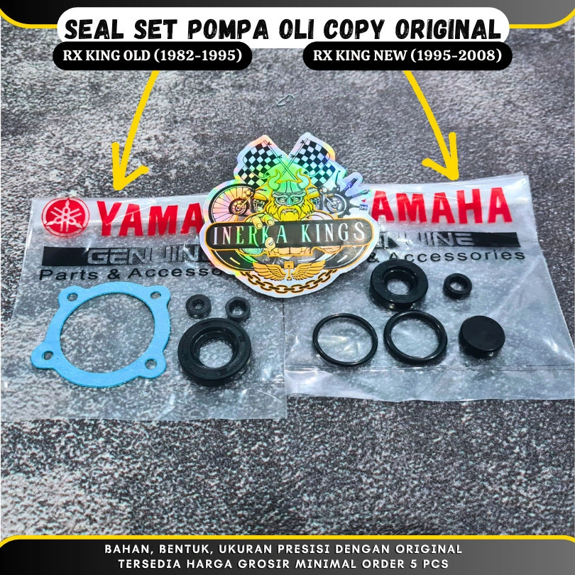 Oil Sil Seal SET Pompa Oli Motor YAMAHA RX KING RXK RXS Tua Muda Tahun 1982-2009 COPY ORIGINAL 93104-14825 3KA-E3100-01