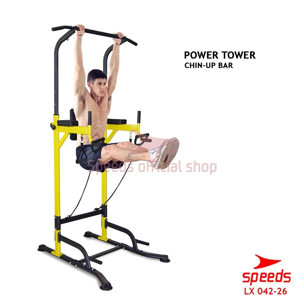 SPEEDS Power Tower Pull Up Bar Chin Up Hanging Bar Gym Alat Fitness Rumahan Alat Olahraga Fitness Station 042-26