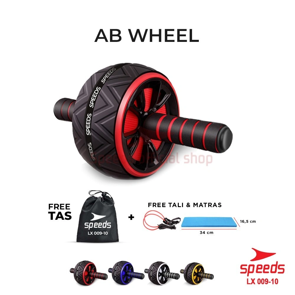 SPEEDS Abdominal Roller Ab Wheel Ab Roller Alat Fitness Olahraga Pembentuk Abs 009-10