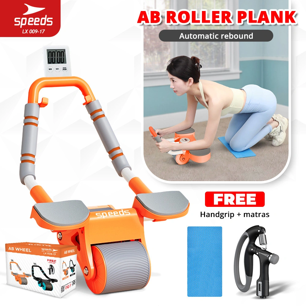 SPEEDS AB Wheel Automatic Double Abdominal Mat Dual Roller Fitness Training Gym Olahraga Original 009-17