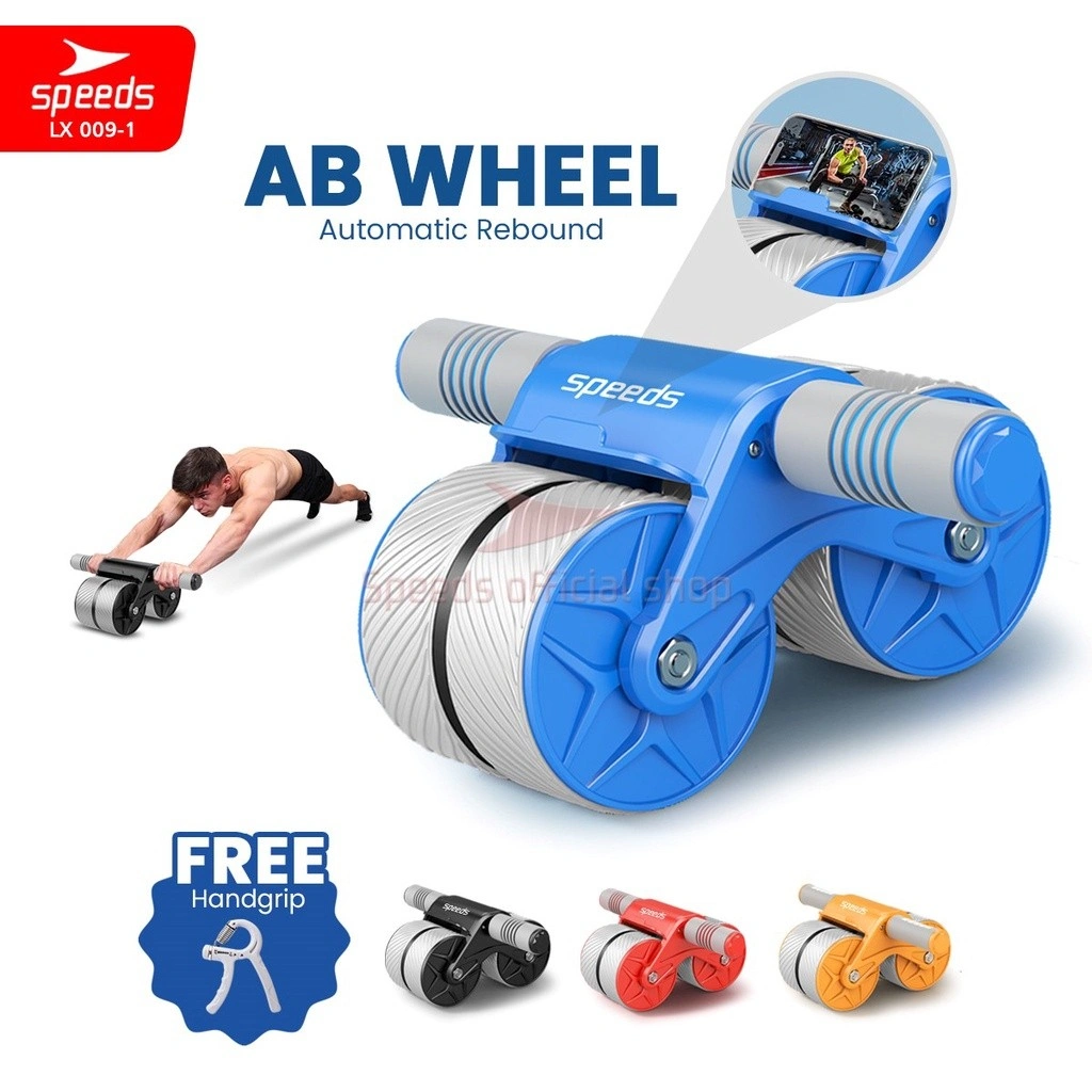 SPEEDS AB Wheel Roller Abdominal Roller Alat Olahraga Fitness Gym Portable 009-1 BIRU