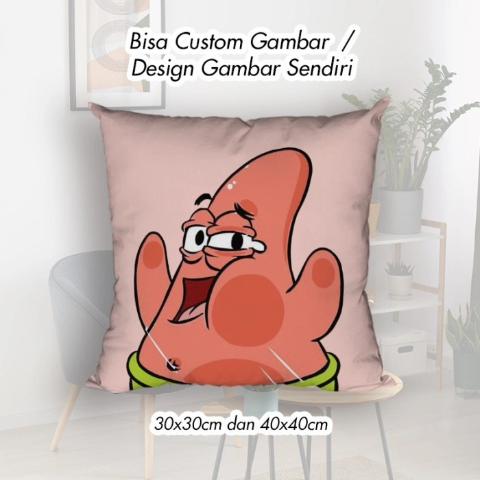 Bantal Patrick / Spongebob Nickelodeon - ini bukan link Bantal Custom, Tapi bisa Custom Bantal/ Bantal Sofa/ Bantal Dekorasi