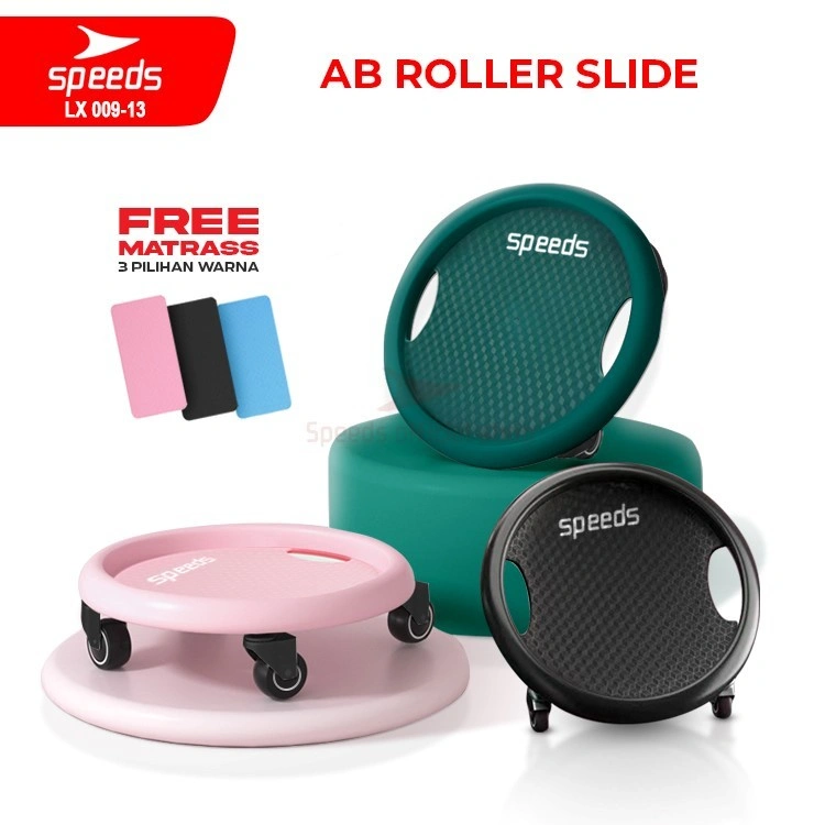 SPEEDS Ab Wheel Abs Roller Abdominal Roller Slide 4 Roda Multifungsi Alat Fitness Olahraga Gym 009-13