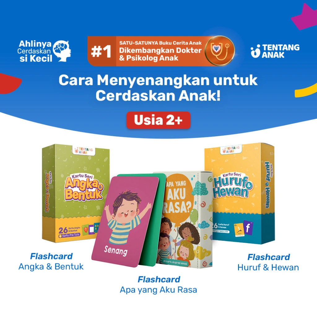 Tentang Anak - Bundle Hemat 3pcs Flashcard Apa yang Aku Rasa, Huruf & Angka | Mainan Edukasi Anak