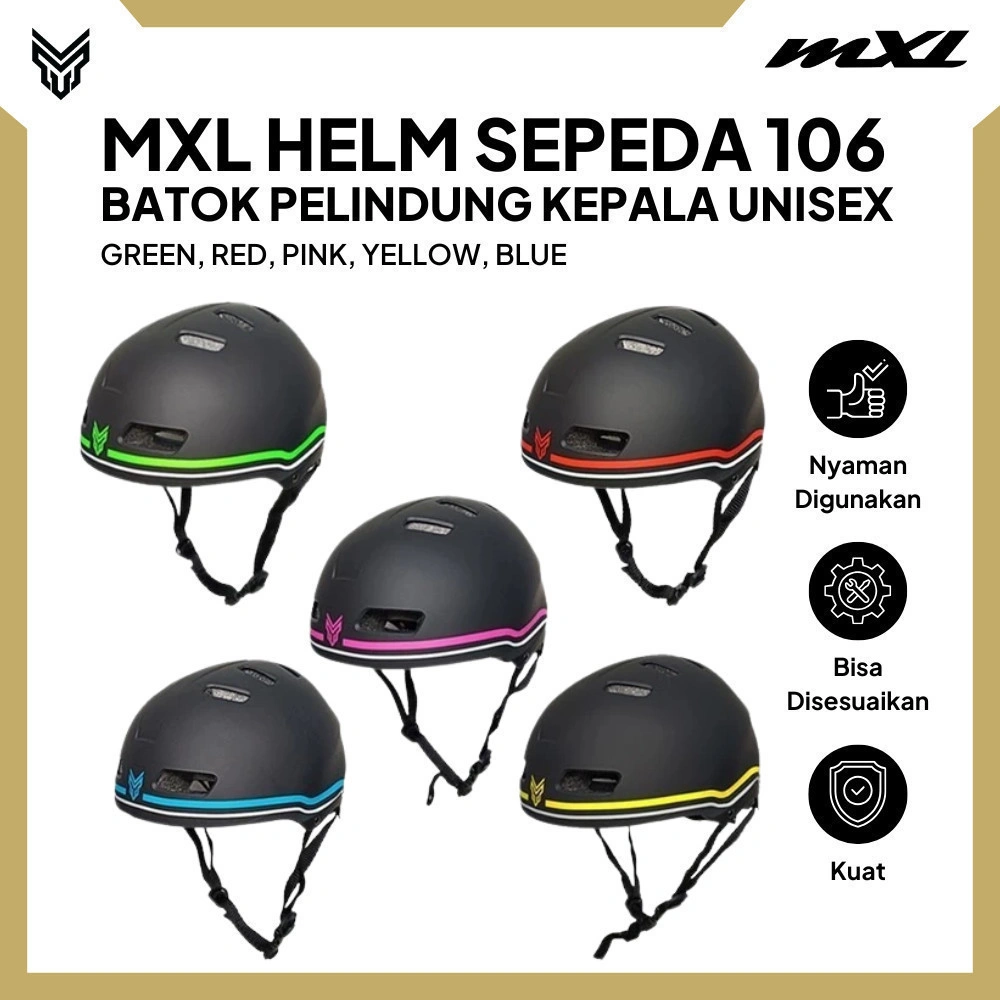 MXL Helm Sepeda 106 Bicycle Helmet Safety Pelindung Kepala Cycling Dewasa Unisex