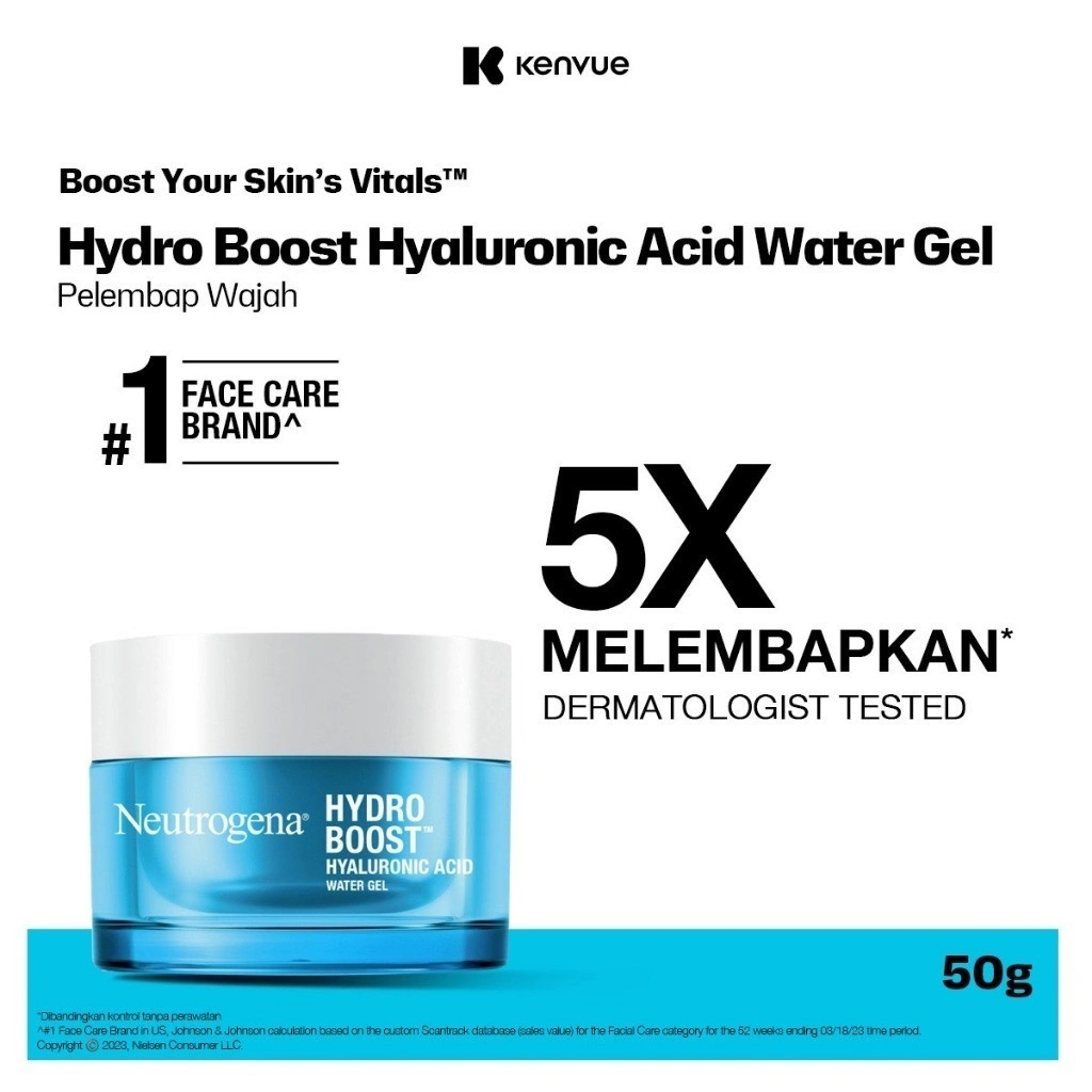 Neutrogena Hydro Boost Hyaluronic Acid Water Gel 50g - Pelembap Wajah 50g