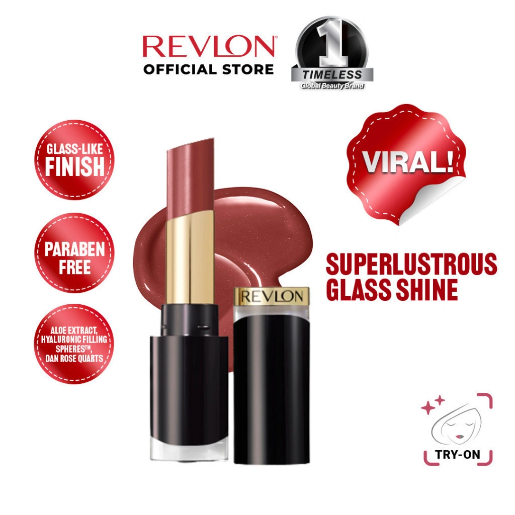 Revlon Superlustrous Glass Shine (Lipstick VIRAL super glossy & berkilau)