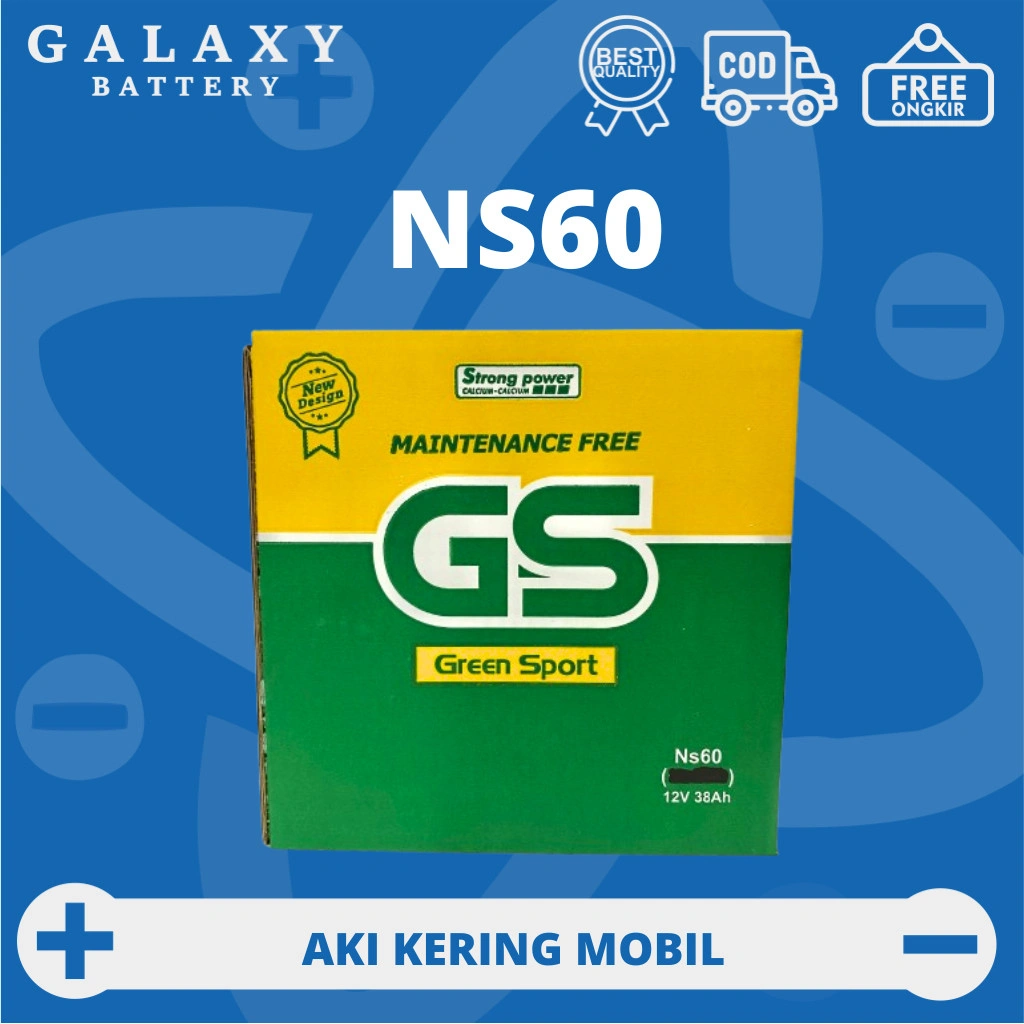 Aki Mobil GREENSPORT NS60 Daihatsu Taruna Oxxy All New Xenia Accu Kering