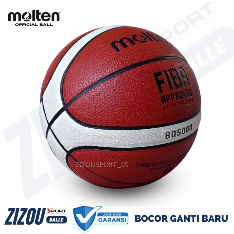 Bola basket basketball ORIGINAL MOLTEN BG5000 PERBASI indoor outdoor size7