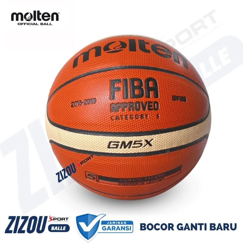 Bola basket original MOLTEN GM5X size5 anak original training ball inddor-outdoor