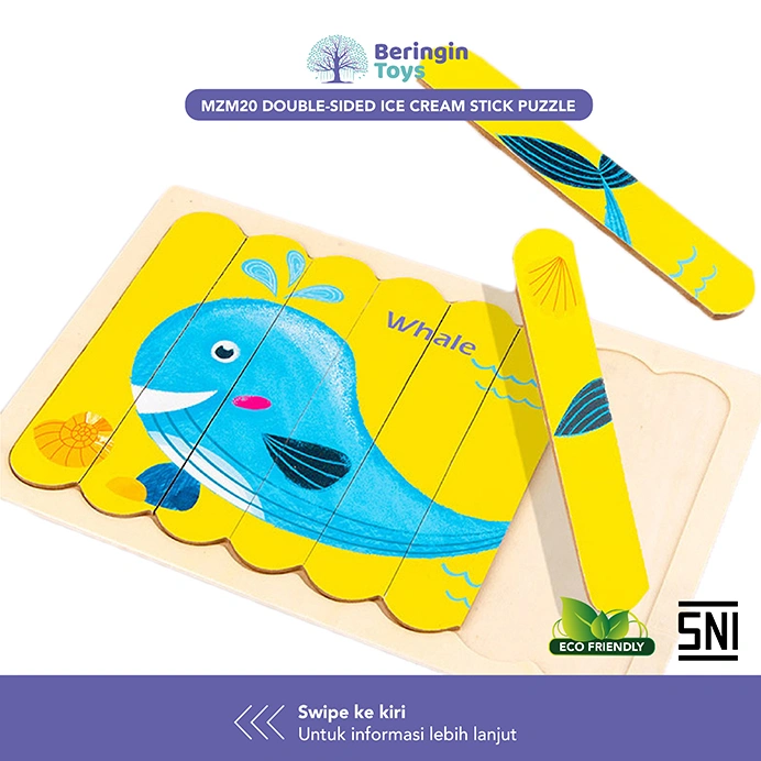 Beringin Toys Mainan Edukasi - Pattern Blocks / Jigsaw / Mainan Anak / Puzzle Kayu / Stick Puzzle Anak / Mainan Anak