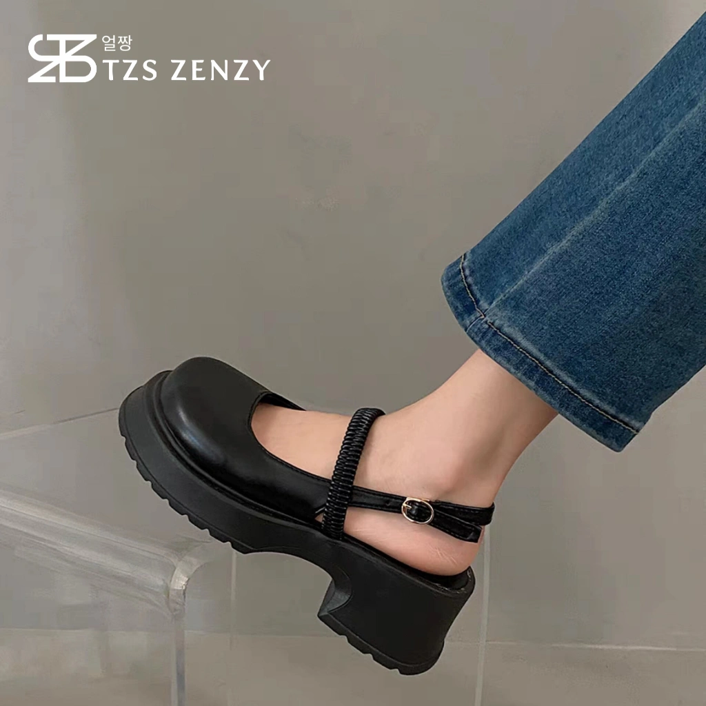 TZS Zenzy Jaeyeon Platform - Chunky Platform Shoes - Sepatu Platform Wanita - Wedges Wanita