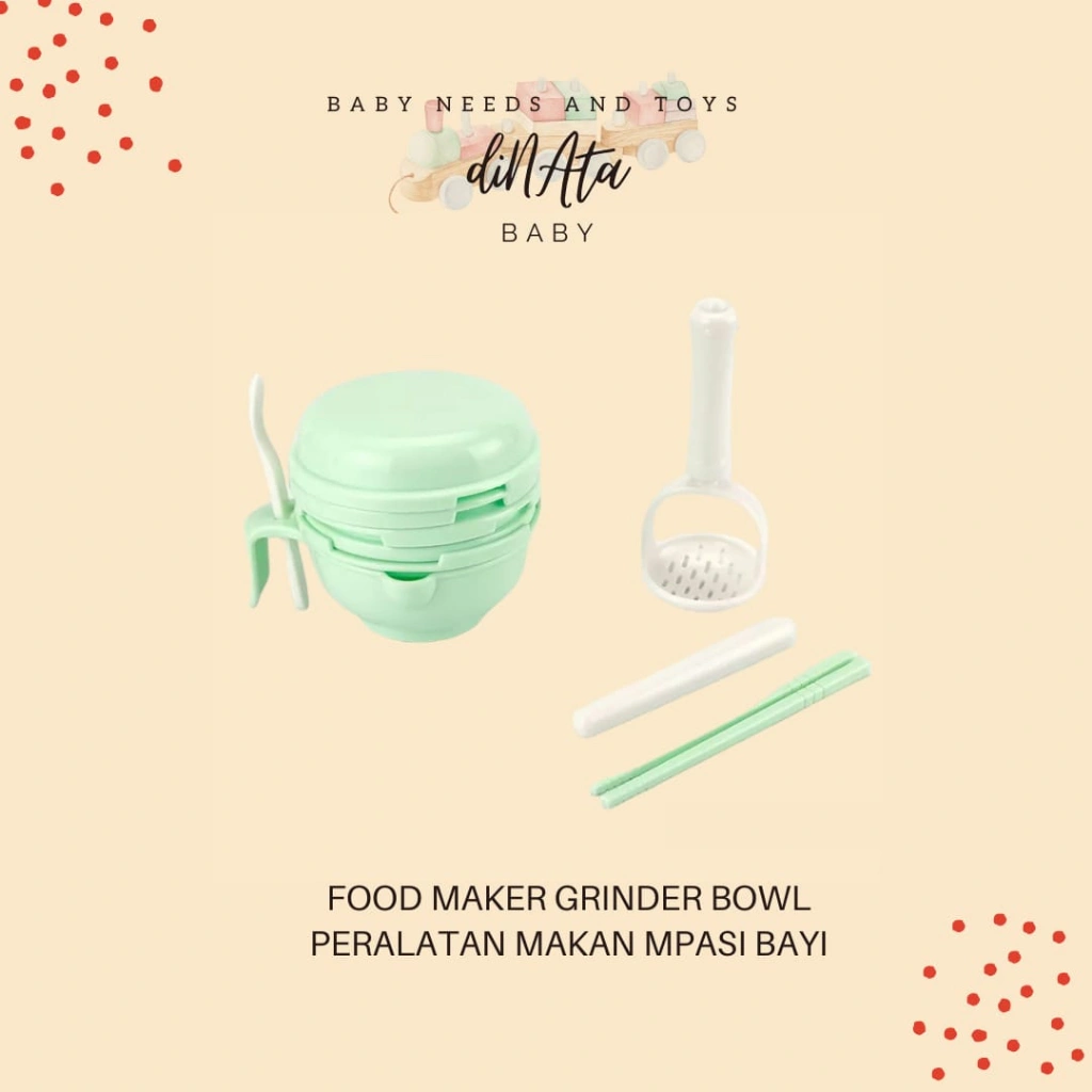 [ DINATA Baby ] Baby food maker grinder bowl 10pcs/set peralatan makan bayi 10pcs/set