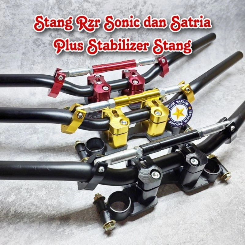 Breket Dudukan Raiser Stang Stir Sonic dan Satria Plus Stabilizer Stang