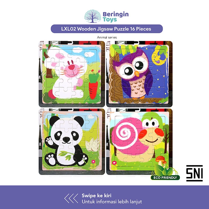 Beringin Toys Mainan Edukasi Double Sided Bar Puzzle Mainan Puzzle Anak Puzzle Kayu Jigsaw / Mainan Anak