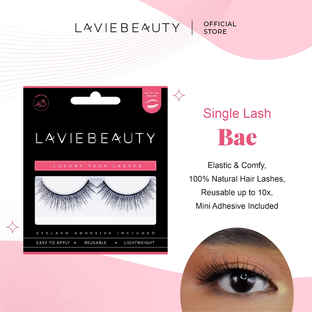 Lavie Beauty BAE Bulu Mata Palsu Daily Use Glam Look With Natural Hair