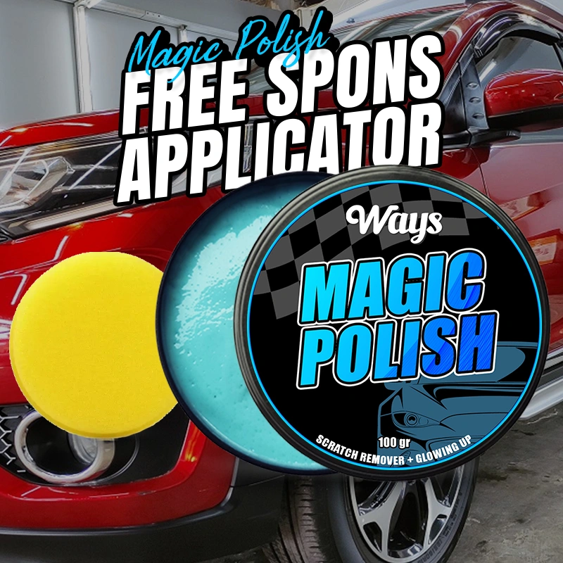 Magic Polish 2in1 Penghilang Baret + Pengkilap Body Mobil Motor Helm FREE SPONS