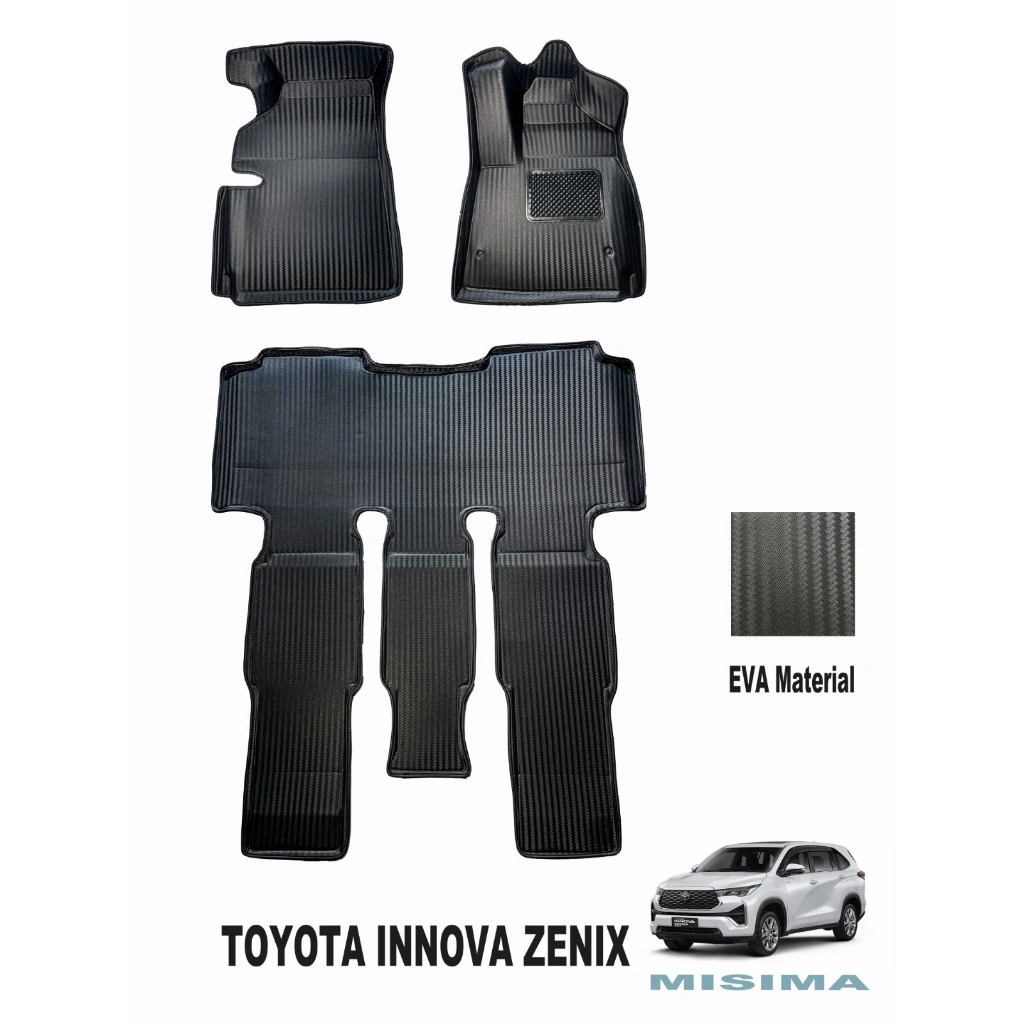 MISIMA Karpet Mobil 5D Toyota INNOVA Zenix – Tahan Air, Anti Slip, Mudah Dibersihkan