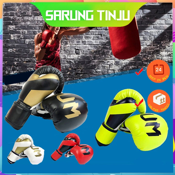 Sarung Tinju Berkualitas Tinggi / Glove Tinju / Sarung Muay Thai / MMA Boxing / Boxing Gloves Sports 10 / 12OZ