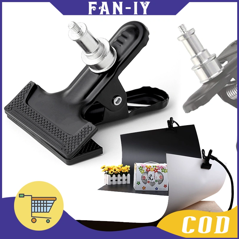 Clamp Jepit Lampu / Clamp Background Dengan 1/4 Kepala Aluminium / Klip Foto