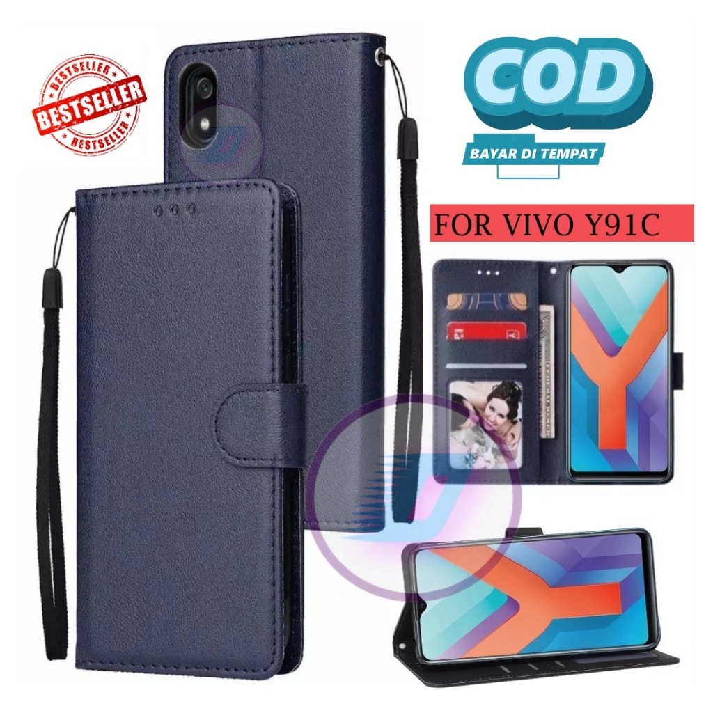 VIVO Y91C(1820) FLIP LEATHER CASE PREMIUM-SARUNG BUKU KULIT/DOMPET HP