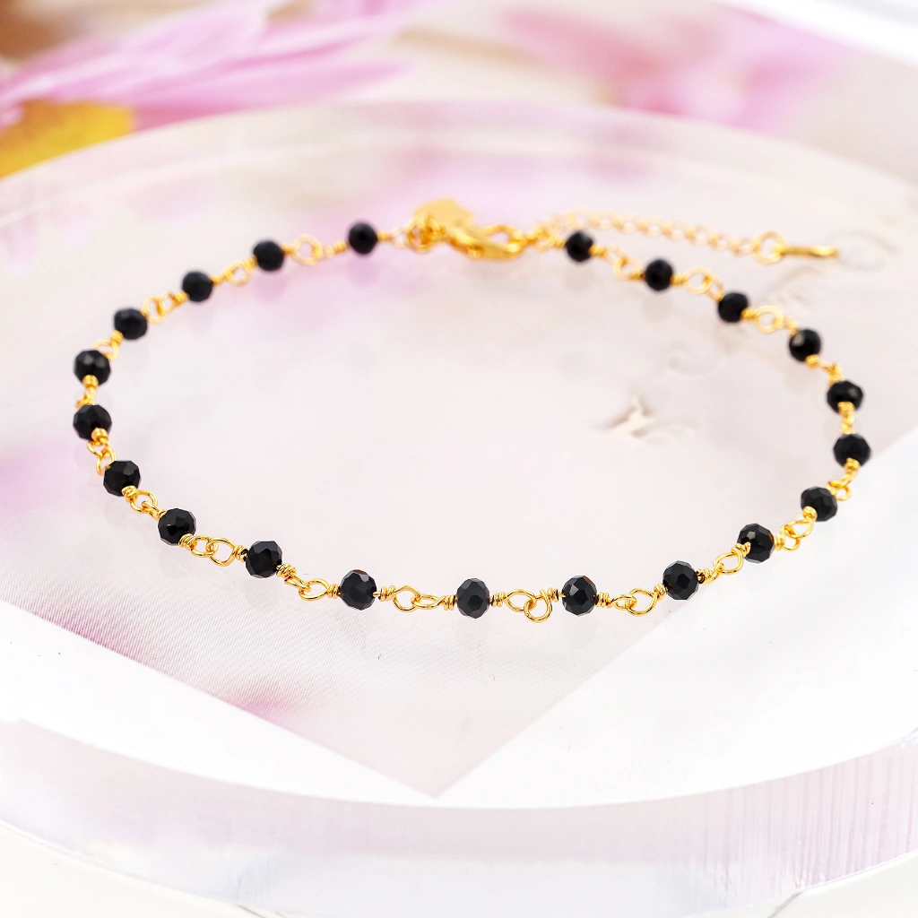 Hyl Jewelry 15A Gelang Kaki Titanium Wanita Emas Muda Perak Asli Dewasa Anti Karat Silver Kerincing Murah Krincing Korea