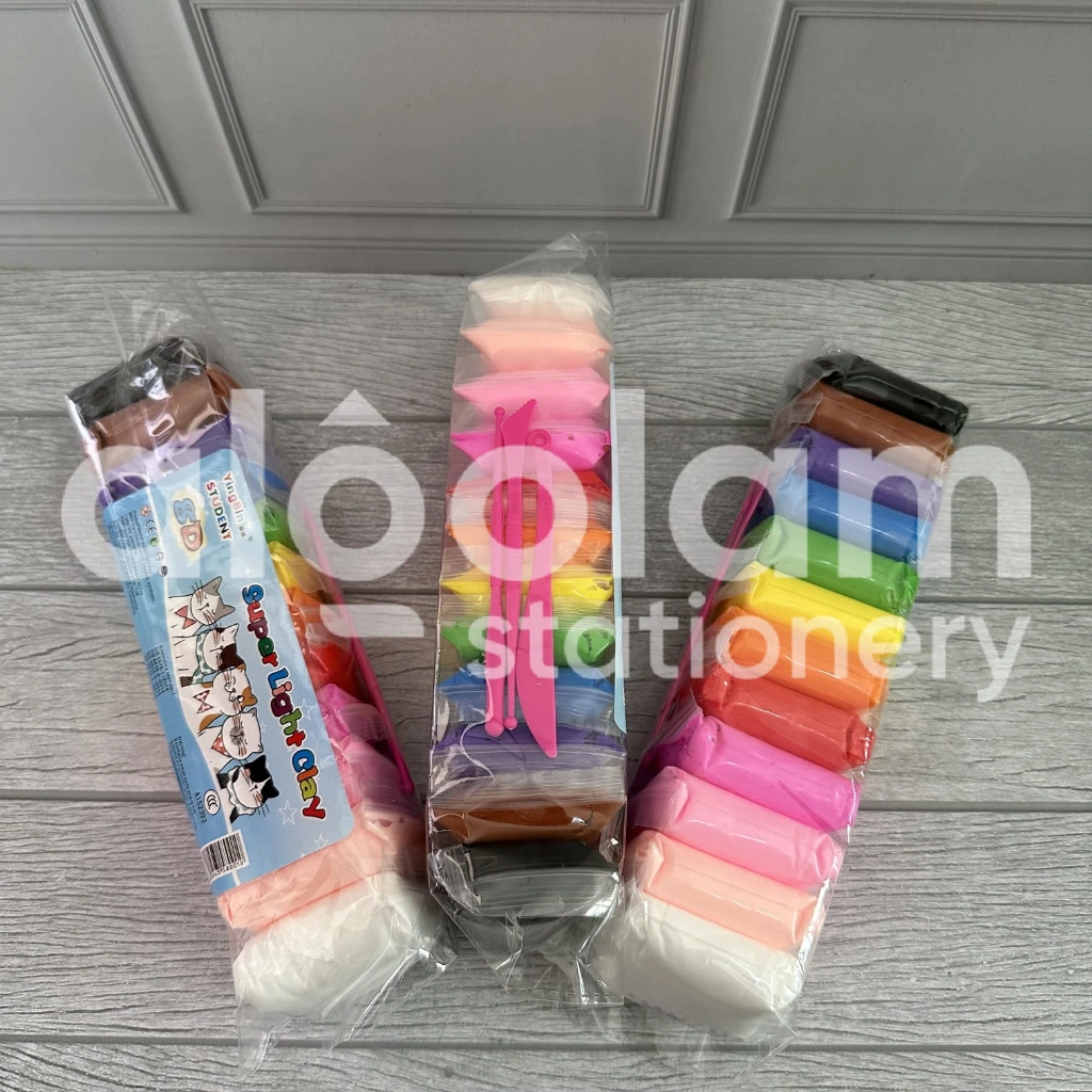 SATU SET ( 12 WARNA x 9 Gram ) Magic Clay Polymer Plastisin Lilin Malam Ajaib Mainan Edukasi Anak