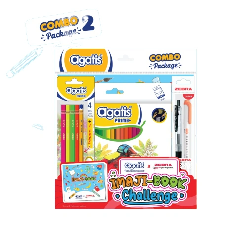 Agatis - Paket Mewarnai dan Menggambar Kombo 2 Imaji Book Agatis X Zebra