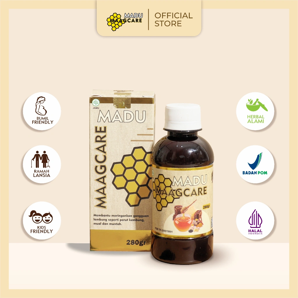 Maagcare Madu Herbal Anxiety Cemas Berlebih Asam Lambung Magh Gerd Perut Mual Kembung dan Untuk Menjaga Kesehatan Pencernaan