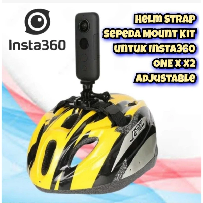 Helm Strap Sepeda Mount Kit untuk Insta360 ONE X X2 Adjustable