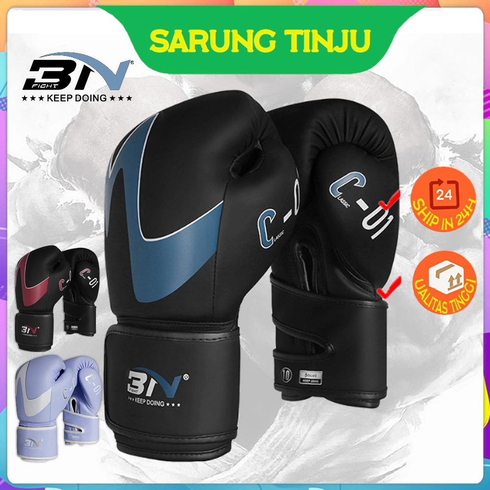 Sarung Tinju BN Original / Muay Thai Glove BN / Glove Tinju / Boxing Gloves / 10 - 12OZ