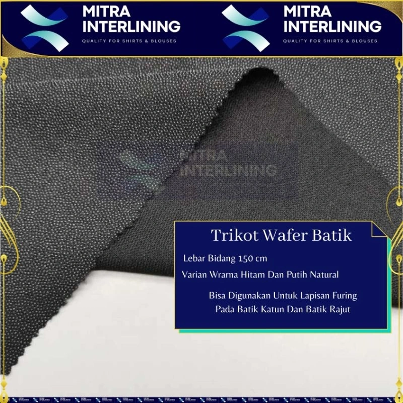 Trikot Lem Wafer Lapisan Batik Katun & Tenun 60 GSM