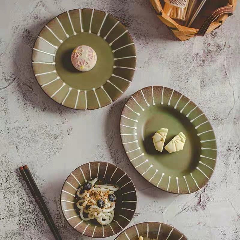 Piring Mangkuk Rustic Ala Japan Tableware Props Fotografi