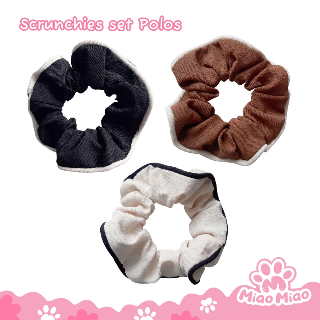 Scrunchie Korea Warna Polos Minimalis - Kuncir Rambut - Ikat Rambut