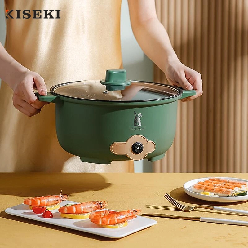 Kiseki Panci Listrik Multifunctional 2424A | Electric Frying Pan | Panci Listrik Serbaguna | Goreng, Kukus, Rebus, Hot Pot
