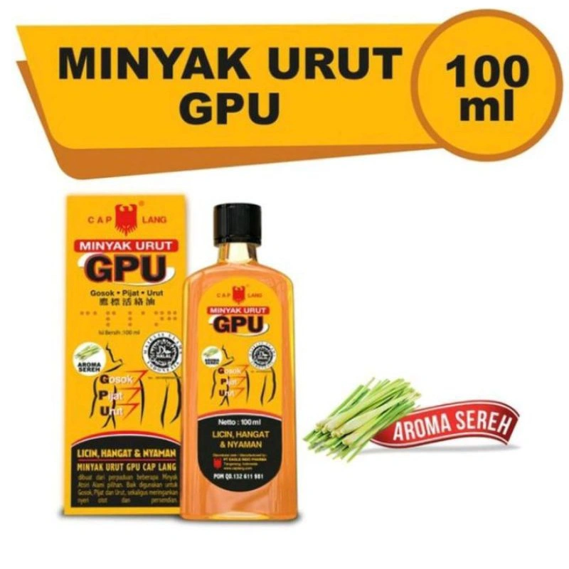 CAP LANG Minyak Urut GPU 30ml/60ml/100ml