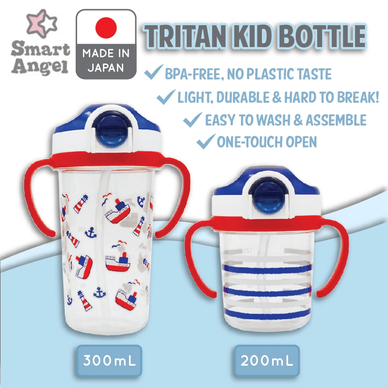 SMART ANGEL Japan Kid Bottle Tritan Straw Botol Minum Sedotan Anak