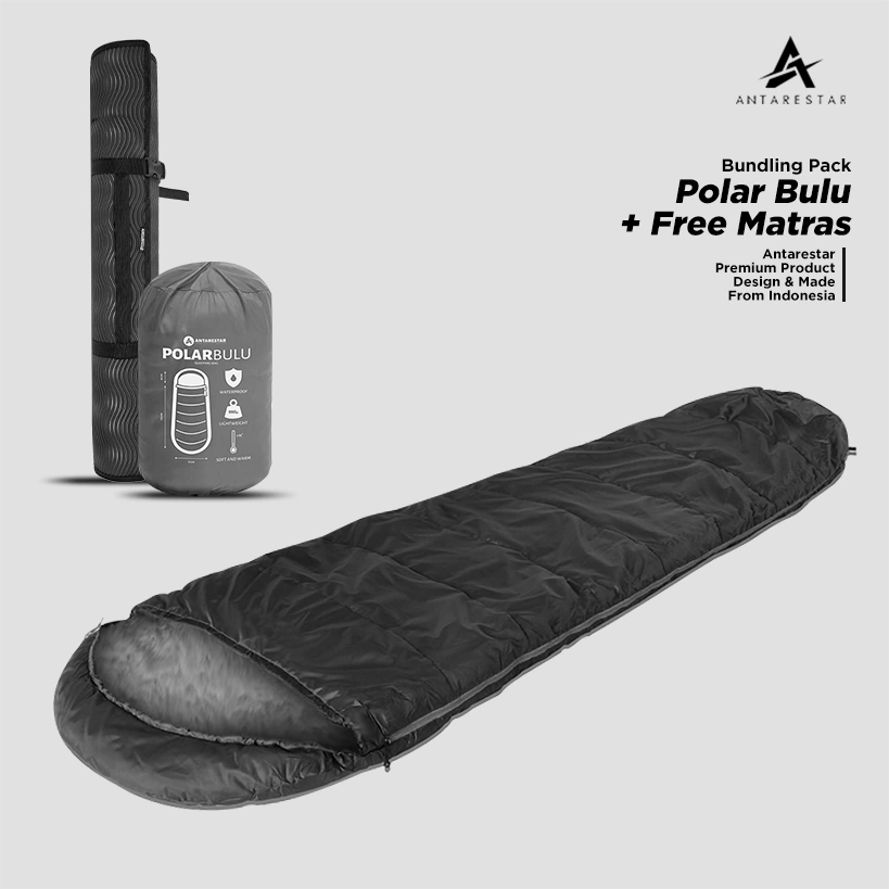 PAKET HEMAT - Sleeping Bag Polar Bulu Plus Matras yoga matras camping Outdoor