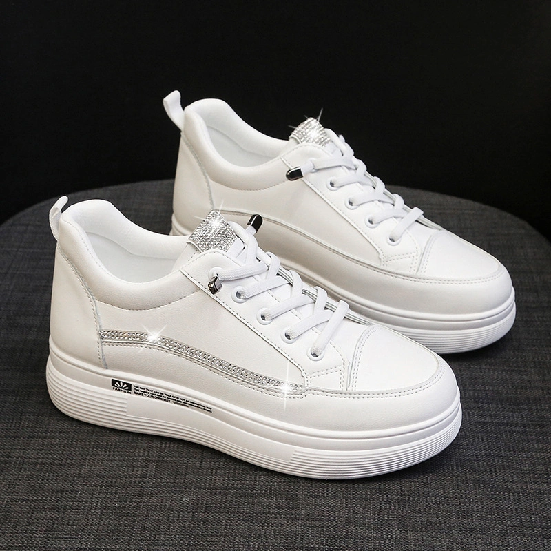 QNS Sepatu Putih Wanita Sneakers Sepatu Kekinian Oldskool Sepatu Cewek Original 100% Sepatu Casual Women Sport Fashion Shoes White QN307 COD